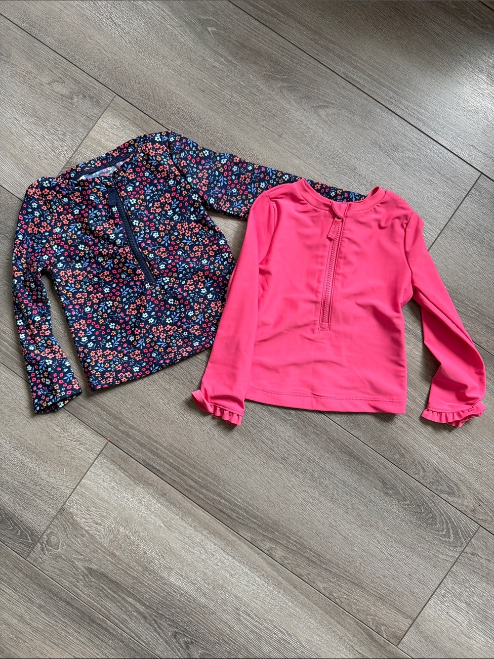 Kids' Long Sleeve Rashguard Set - Pink & Floral